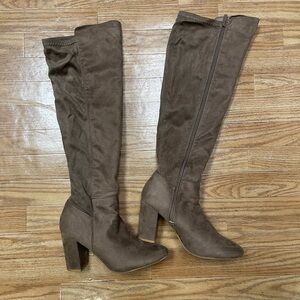 TOP Moda Chocolate Over the Knee Boots